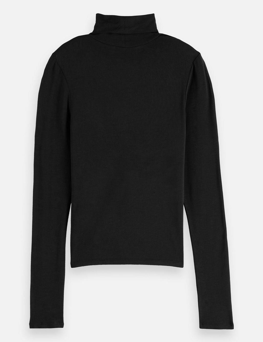 Core Roll Up Neck Long Sleeve T-Shirt - Black