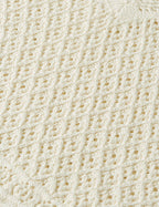 Pull Pointelle Stitch V Neck - Eggnog
