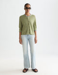 Cardigan Stripe Trim Relaxed - Oil Green