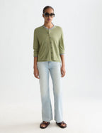 Cardigan Stripe Trim Relaxed - Oil Green