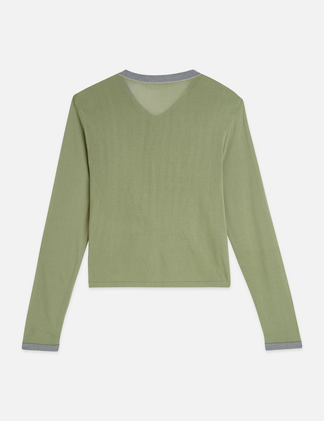 Cardigan Stripe Trim Relaxed - Oil Green