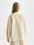 Chemise Cotton Linen Bib - Fog Stripe