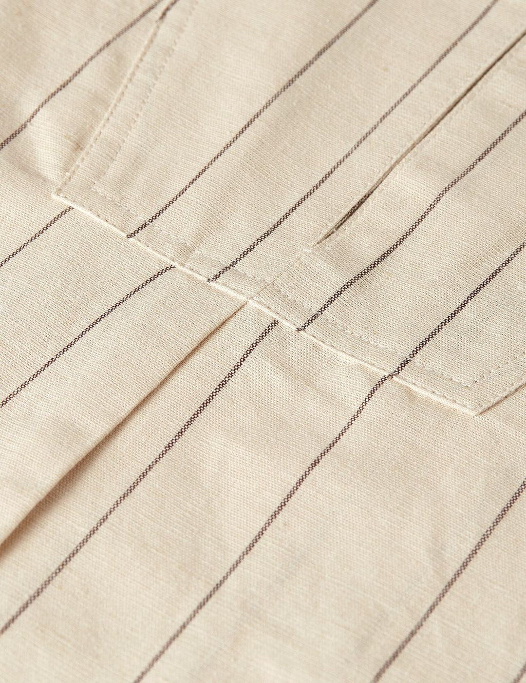 Chemise Cotton Linen Bib - Fog Stripe