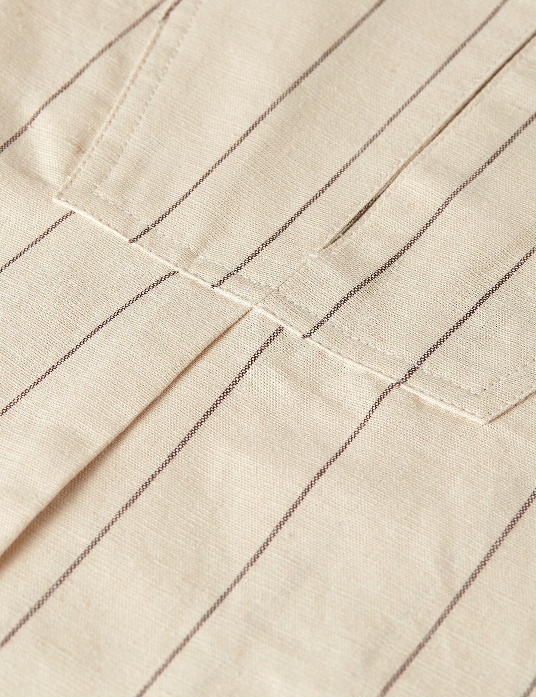 Chemise Cotton Linen Bib - Fog Stripe