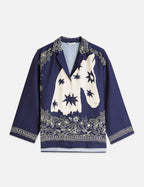 Robe Printed Relaxed Fit Shirt - Horse Bandana Blues