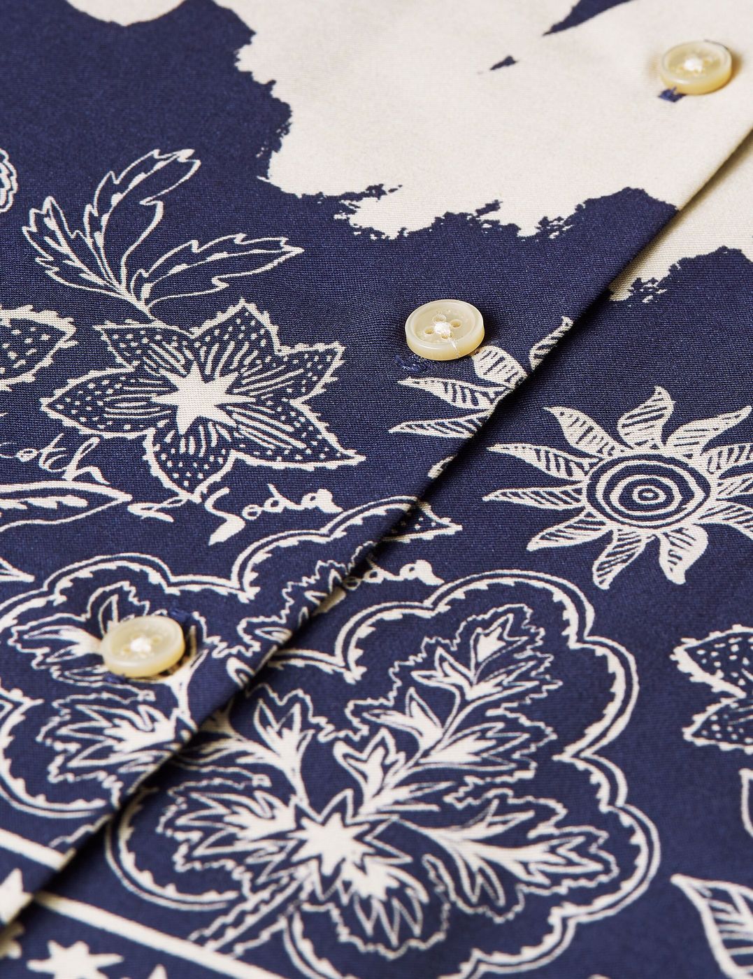 Robe Printed Relaxed Fit Shirt - Horse Bandana Blues