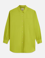 Cotton Voile Oversized Shirt - Green Oasis