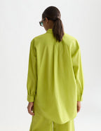 Cotton Voile Oversized Shirt - Green Oasis