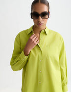 Cotton Voile Oversized Shirt - Green Oasis