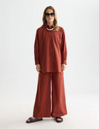 Chemise Cotton Voile Oversized - Burnt Henna