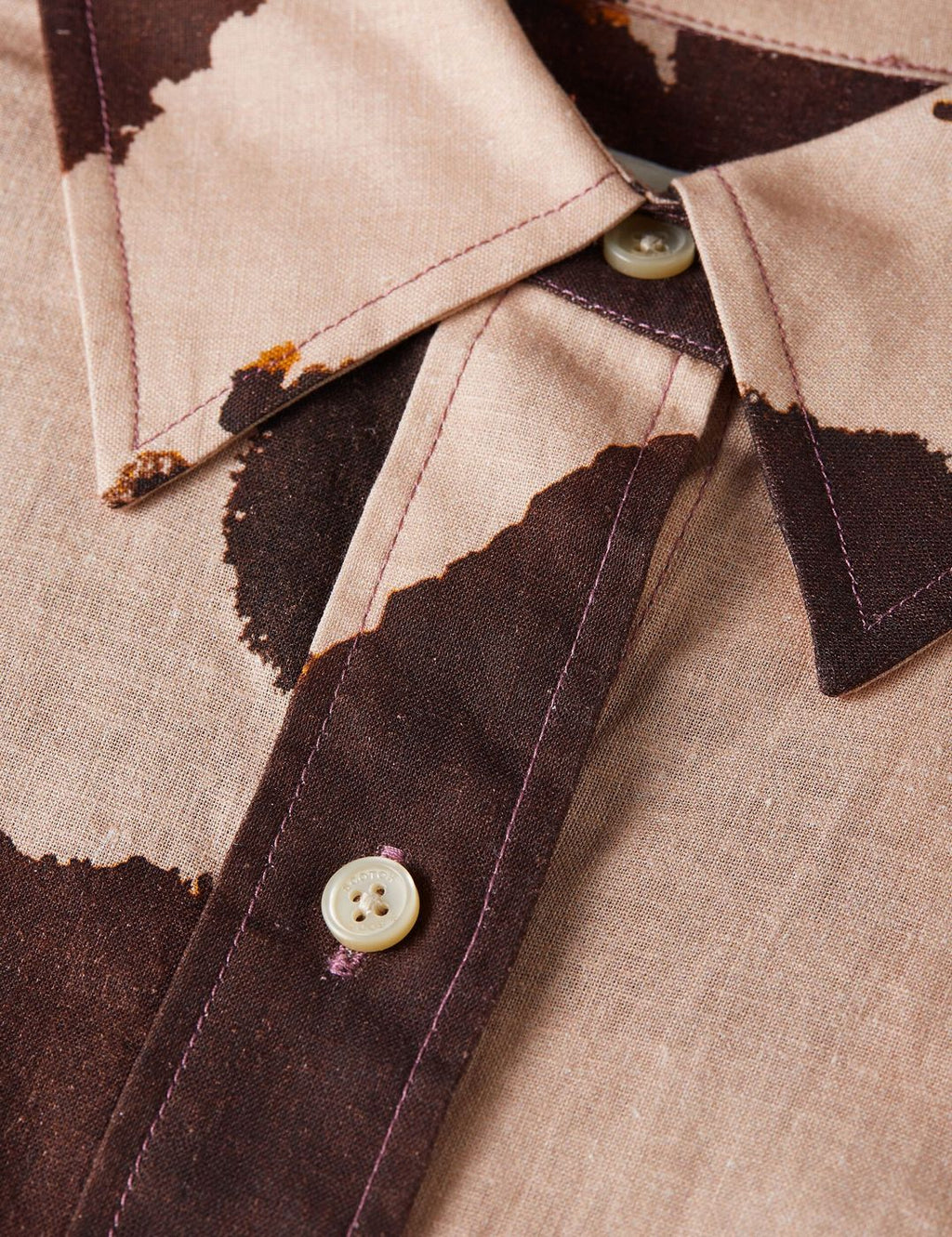 Chemise Linen Blend Printed - Painterly Animal Eggnog
