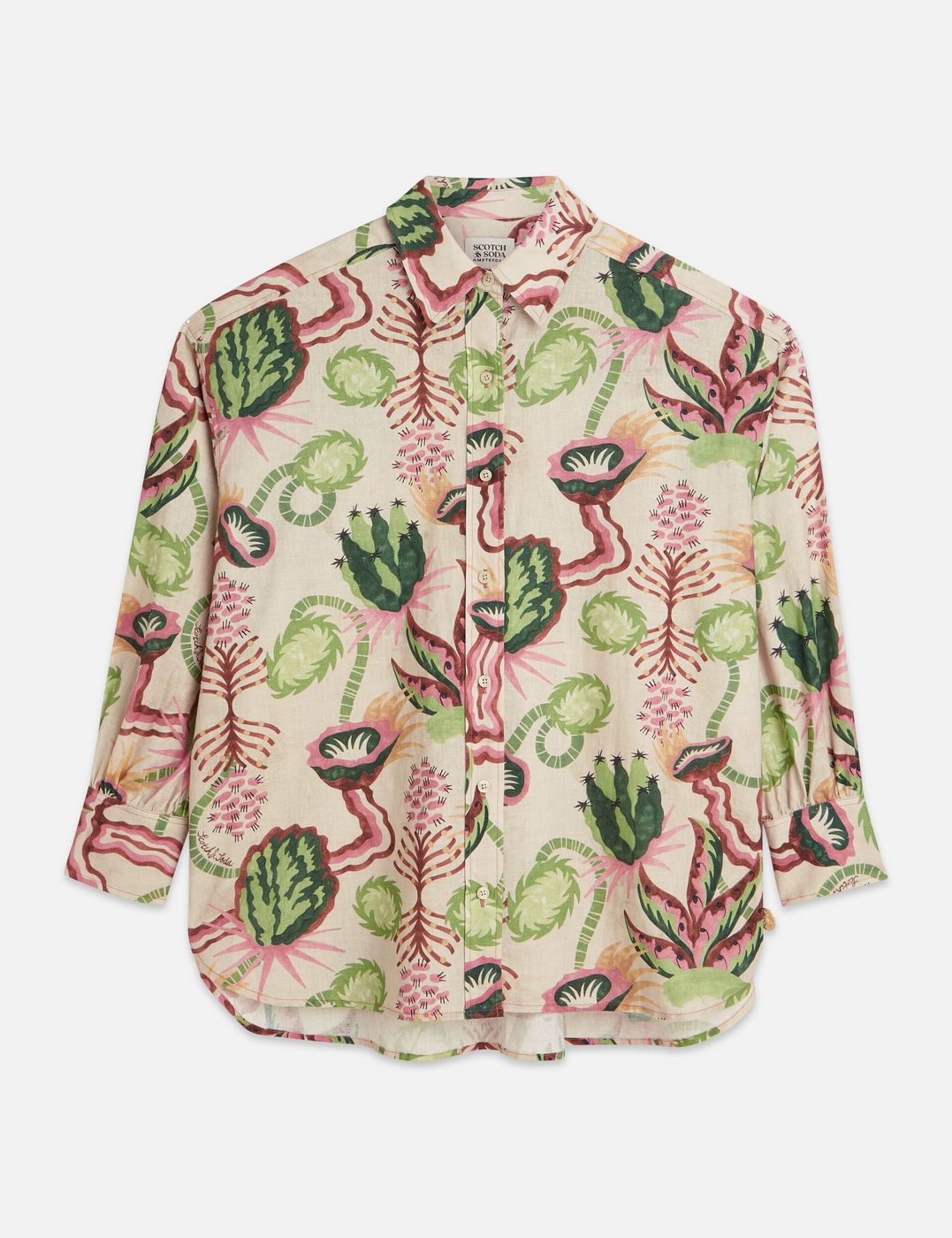 Chemise Linen Blend Printed - Desert Floral Canyon Clay