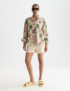 Chemise Linen Blend Printed - Desert Floral Canyon Clay