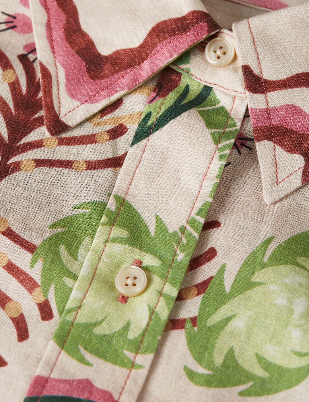 Chemise Linen Blend Printed - Desert Floral Canyon Clay