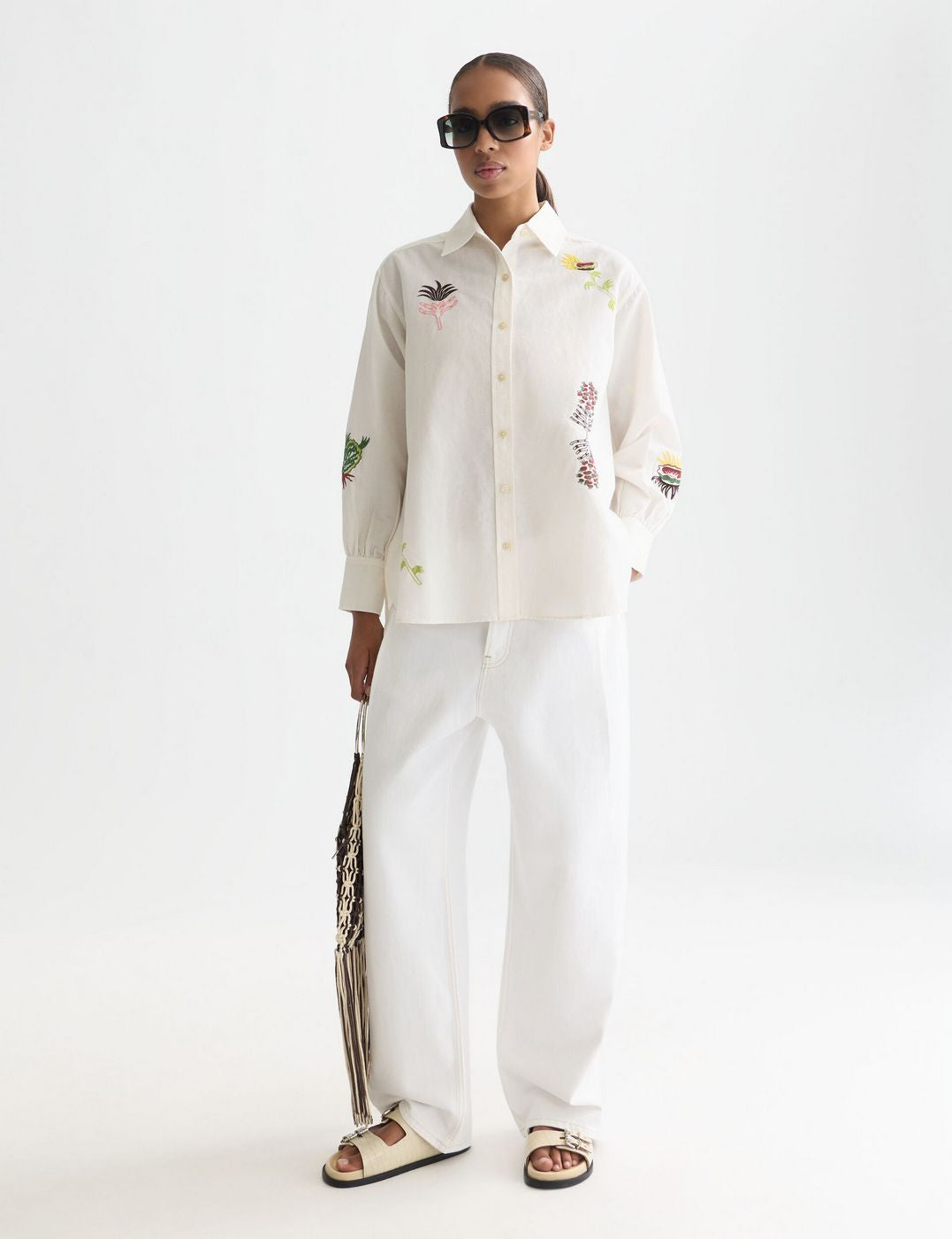 Chemise Embroidered Girlfriend - Eggnog