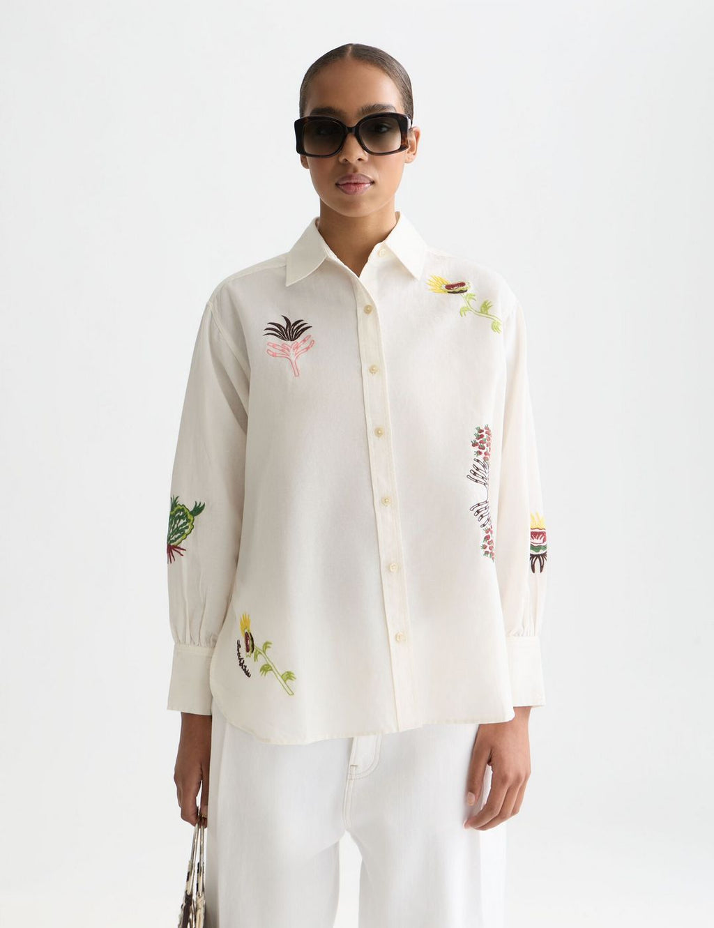 Chemise Embroidered Girlfriend - Eggnog