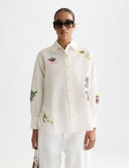 Chemise Embroidered Girlfriend - Eggnog
