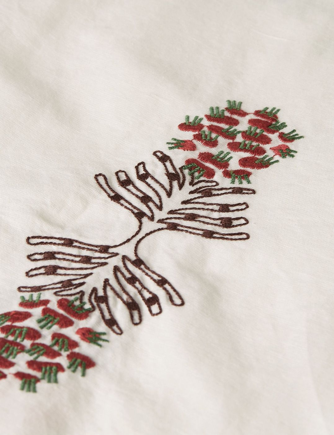 Chemise Embroidered Girlfriend - Eggnog
