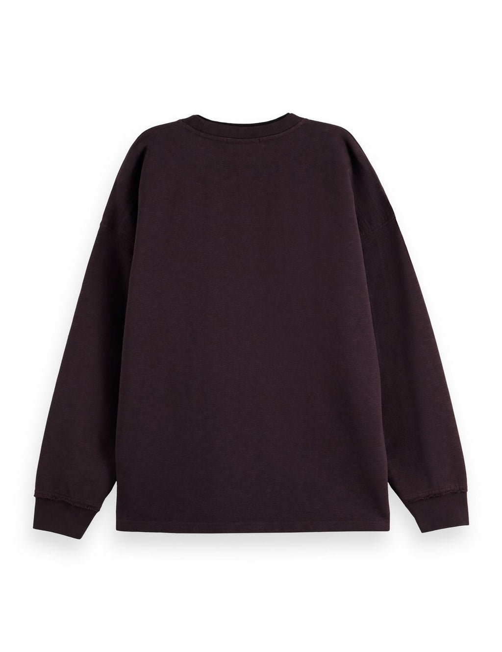 Styckfärgad oversizetröja med logotyp - Chocolate Plum