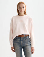 Styckfärgad Oversized Sweatshirt med Logotyp - Barely There
