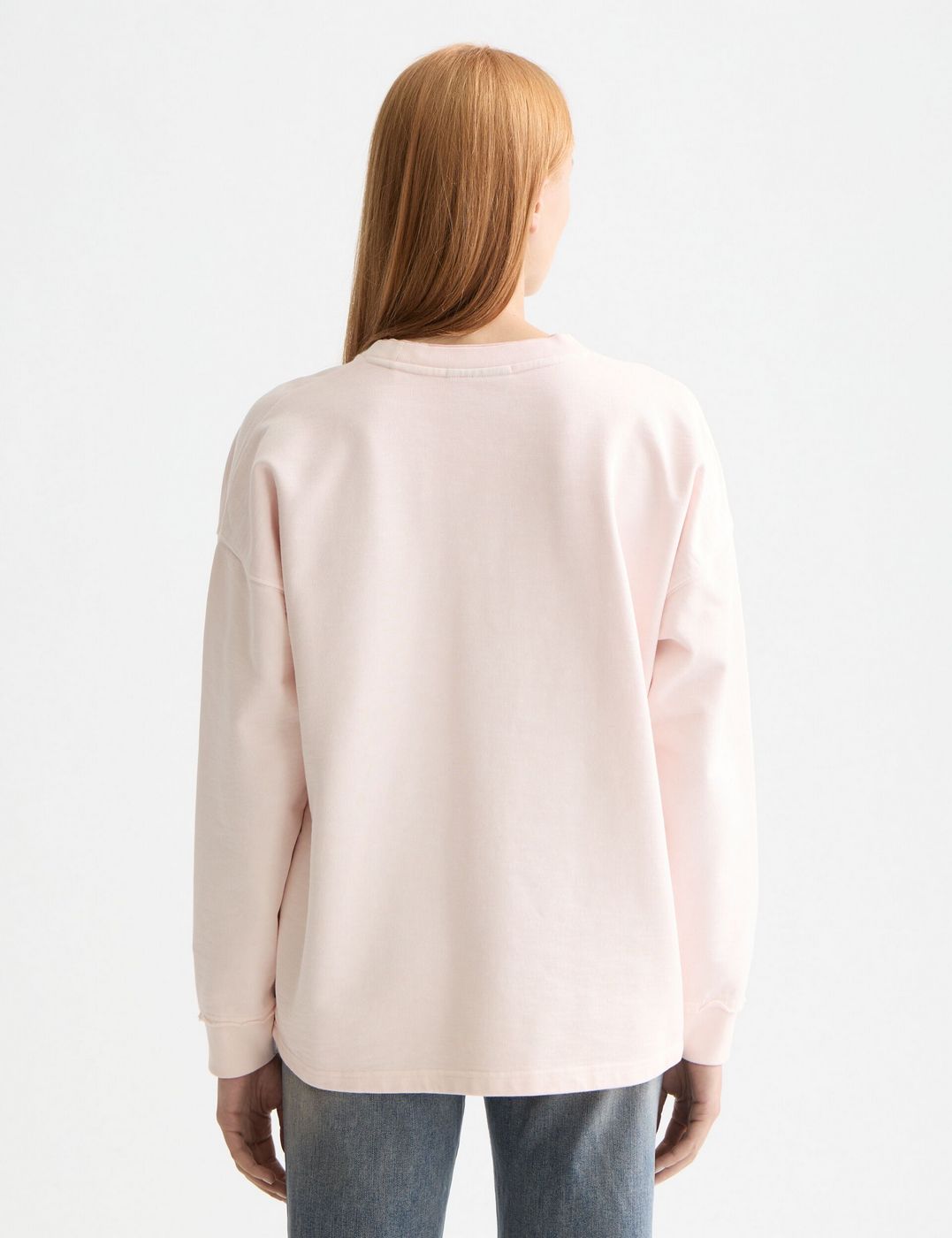Styckfärgad Oversized Sweatshirt med Logotyp - Barely There