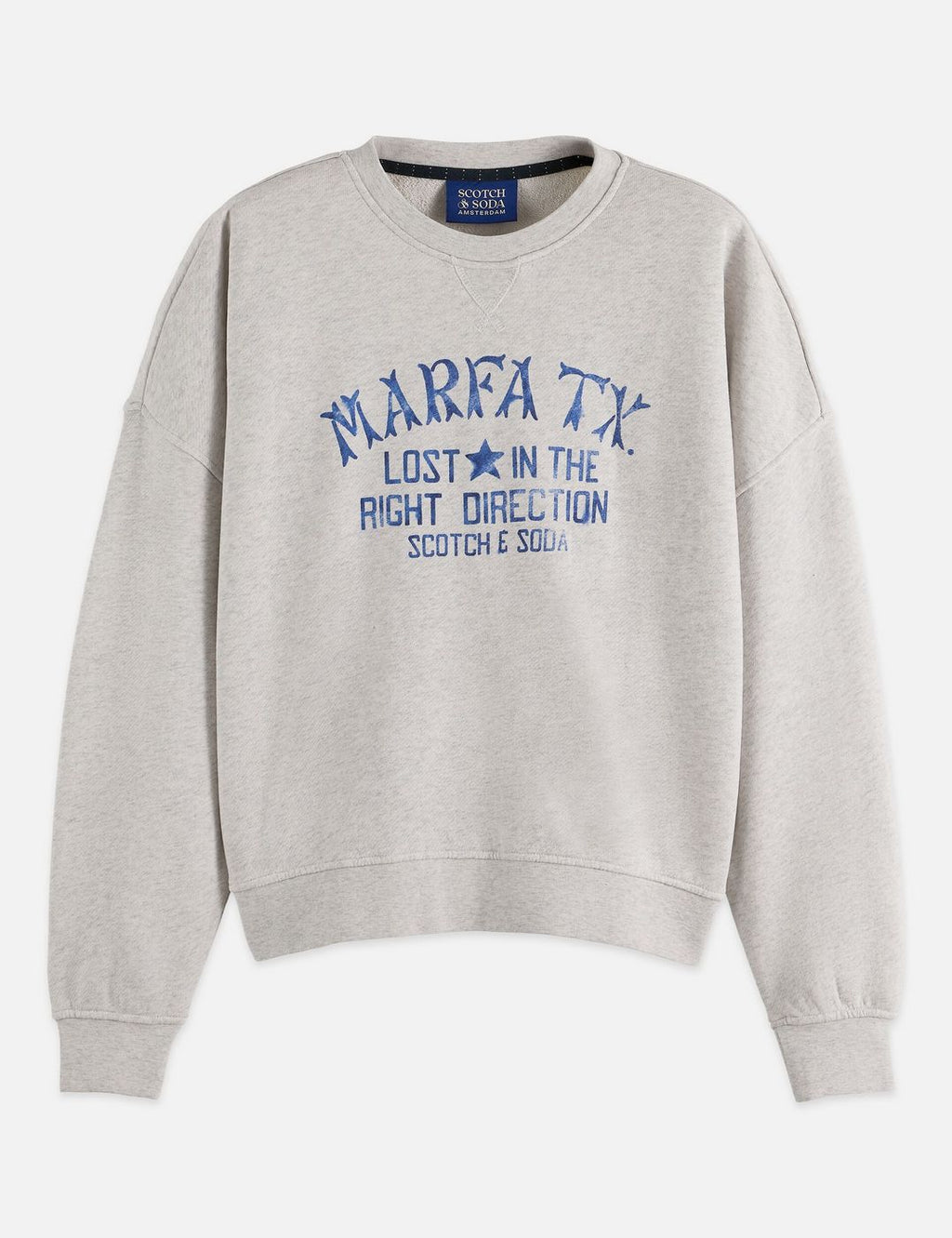 Sweat Denim Graphic Oversized Fit - Grey Melange
