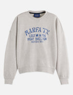 Sweat Denim Graphic Oversized Fit - Grey Melange