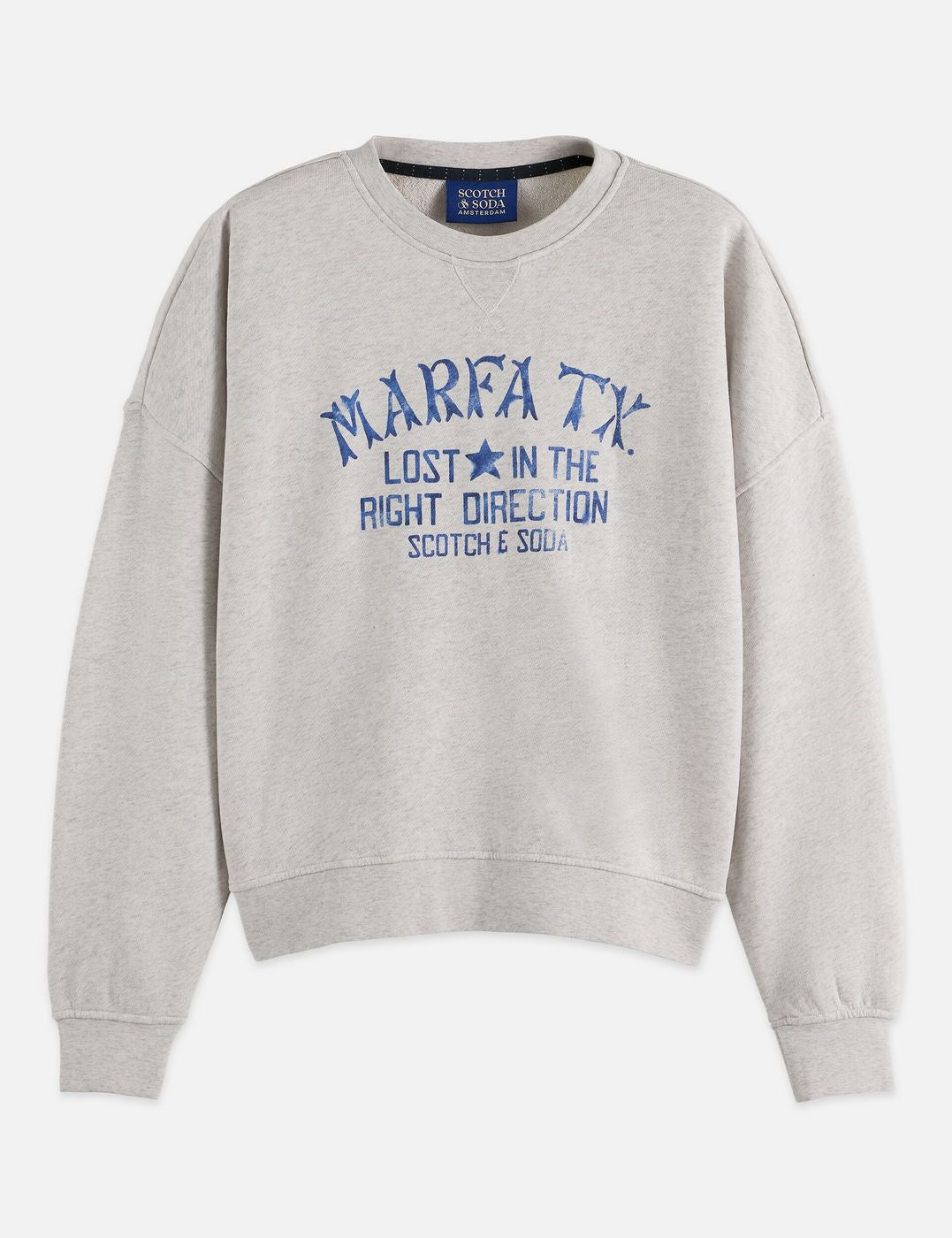 Sweat Denim Graphic Oversized Fit - Grey Melange