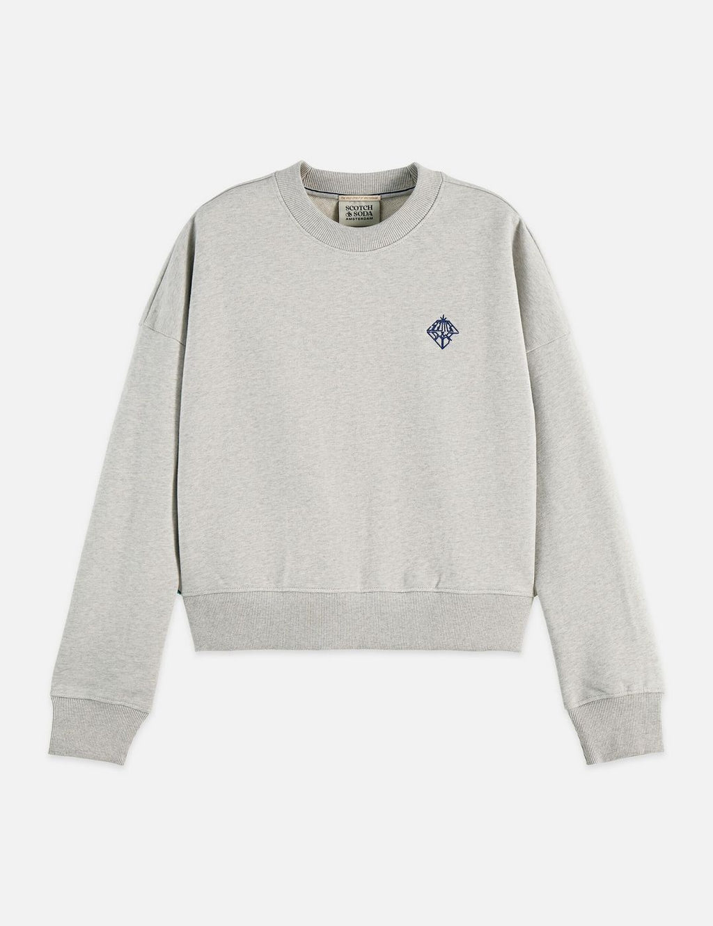Sweat Embroidered Logo Relaxed Fit - Grey Melange