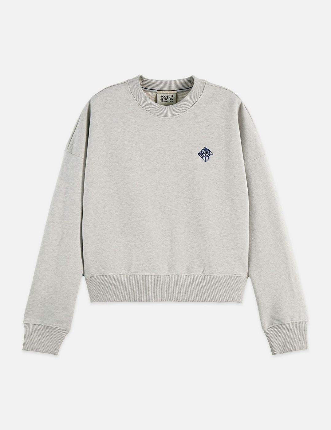 Sweat Embroidered Logo Relaxed Fit - Grey Melange
