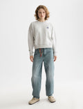 Sweat Embroidered Logo Relaxed Fit - Grey Melange
