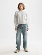 Sweat Embroidered Logo Relaxed Fit - Grey Melange