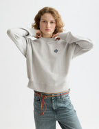 Sweat Embroidered Logo Relaxed Fit - Grey Melange