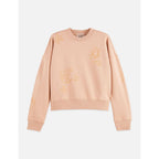 Sweat Relaxed Fit With Flock Print - Rose Dust