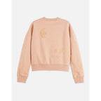 Sweat Relaxed Fit With Flock Print - Rose Dust