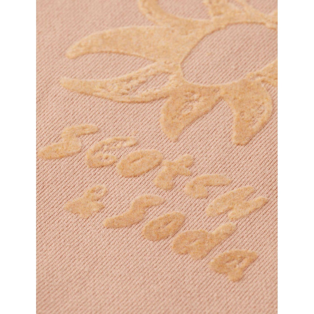 Sweat Relaxed Fit With Flock Print - Rose Dust