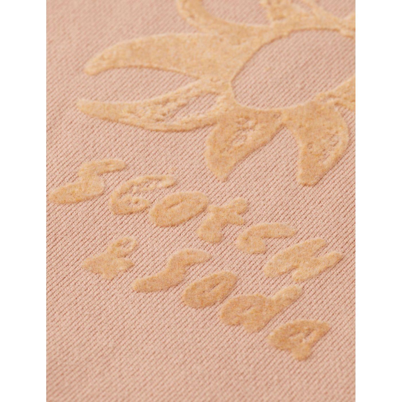 Sweat Relaxed Fit With Flock Print - Rose Dust