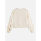 Sweat Open Neck With Woven Front Placket - Eggnog