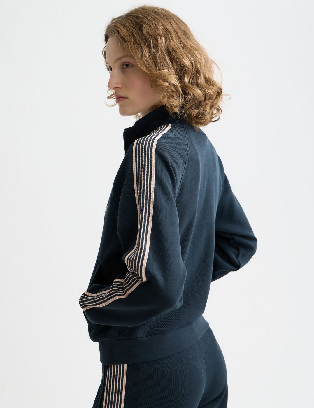 Sweat Zip Through Interlock - Carbon