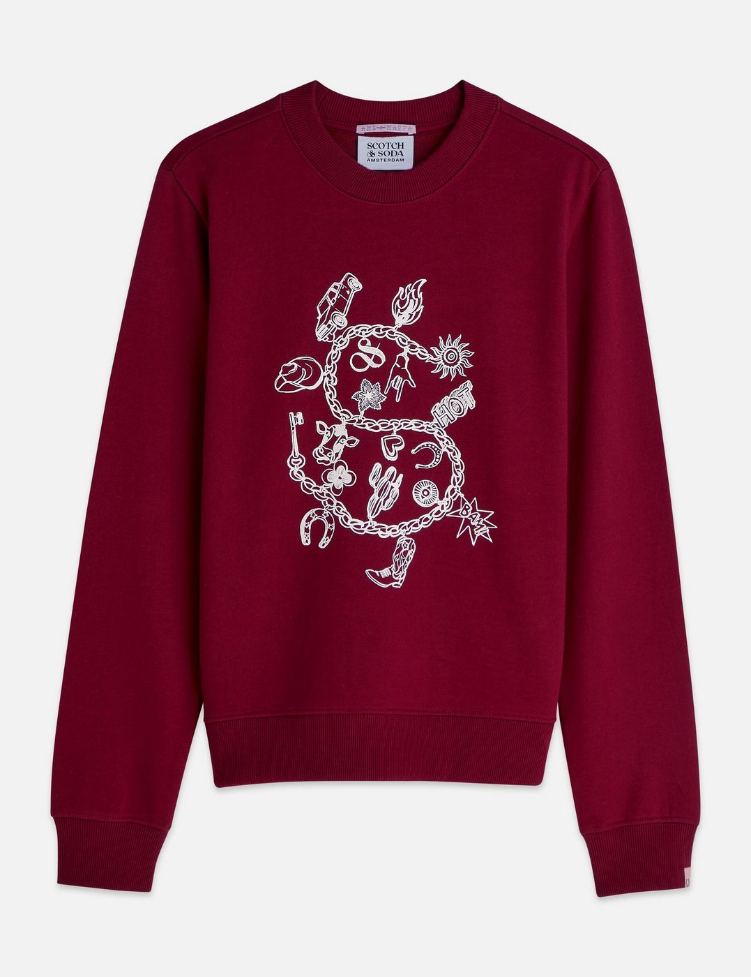 Sweat Chest Artwork Regular-Fit - Biking Red