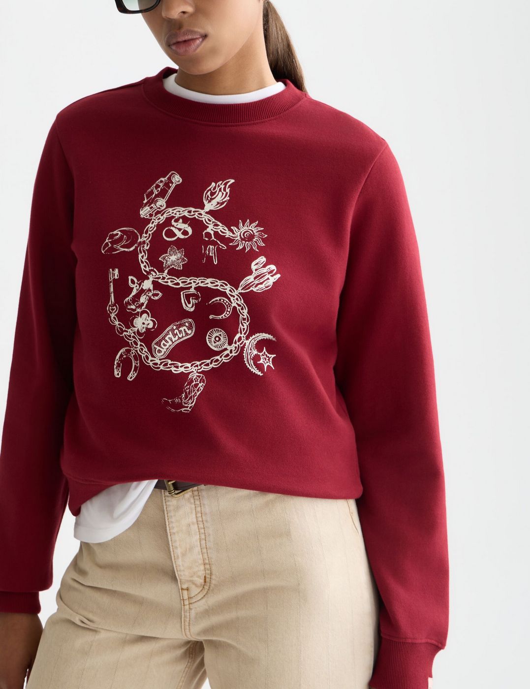 Sweat Chest Artwork Regular-Fit - Biking Red