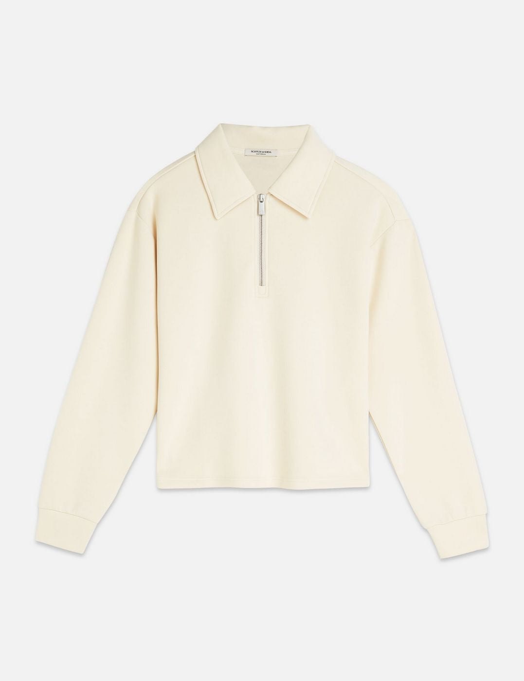Sweat Zip Through Tencel - Eggnog