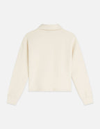 Sweat Zip Through Tencel - Eggnog