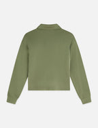Sweat Zip Through Tencel - Oil Green