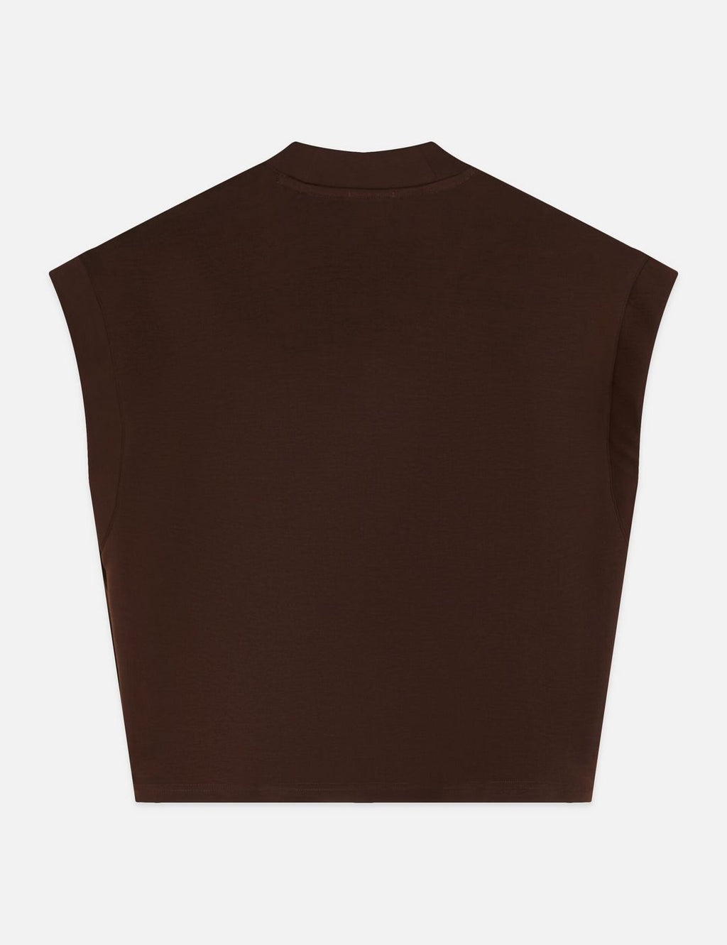 Sweat Tencel V-Neck Shortsleeved - Hot Fudge