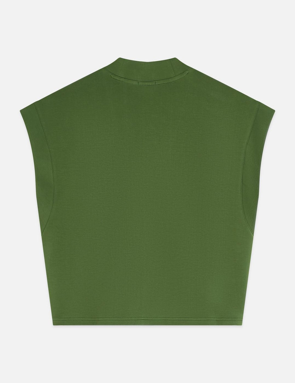 Sweat Tencel V-Neck Shortsleeved - Garden Green