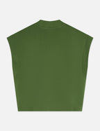Sweat Tencel V-Neck Shortsleeved - Garden Green