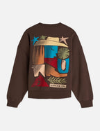 Sweat Front Back Artwork Oversized-Fit - Hot Fudge
