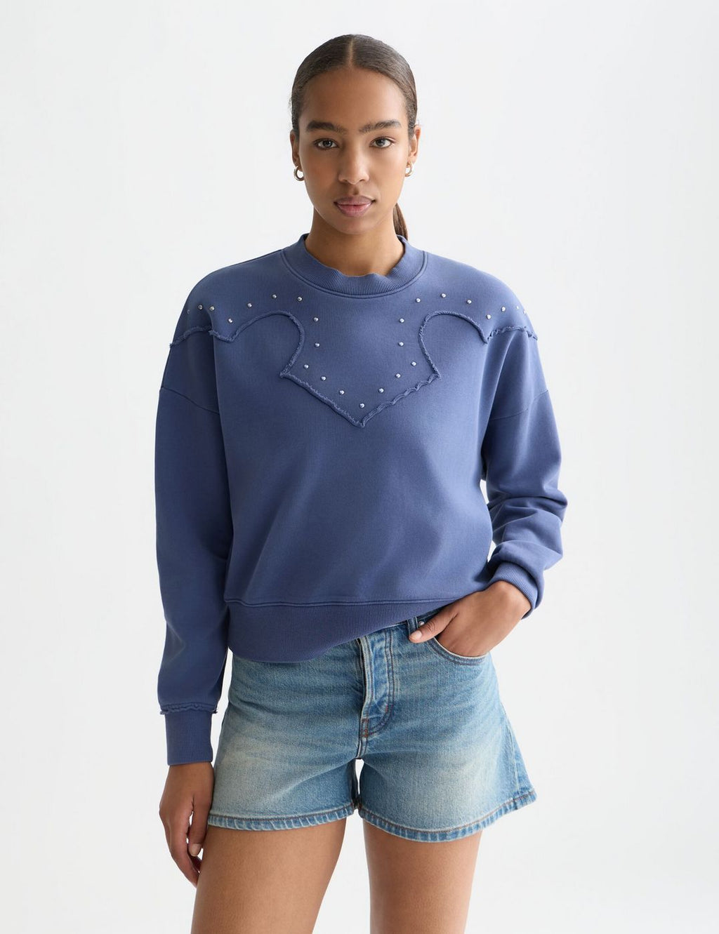 Sweat Studded Western Relaxed-Fit - Oceana
