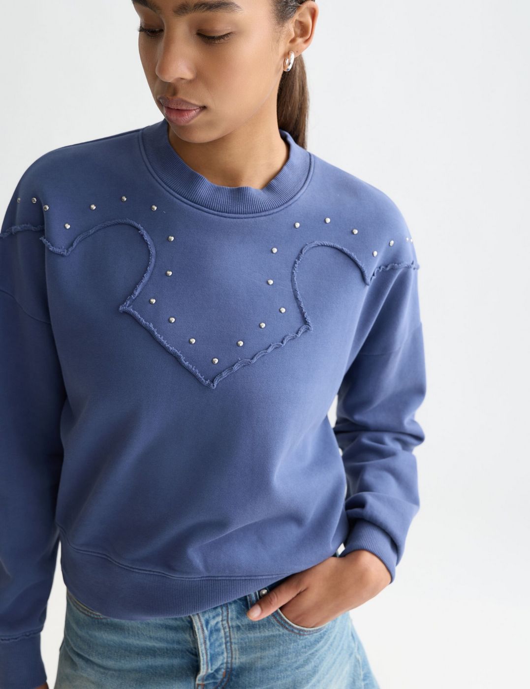 Sweat Studded Western Relaxed-Fit - Oceana